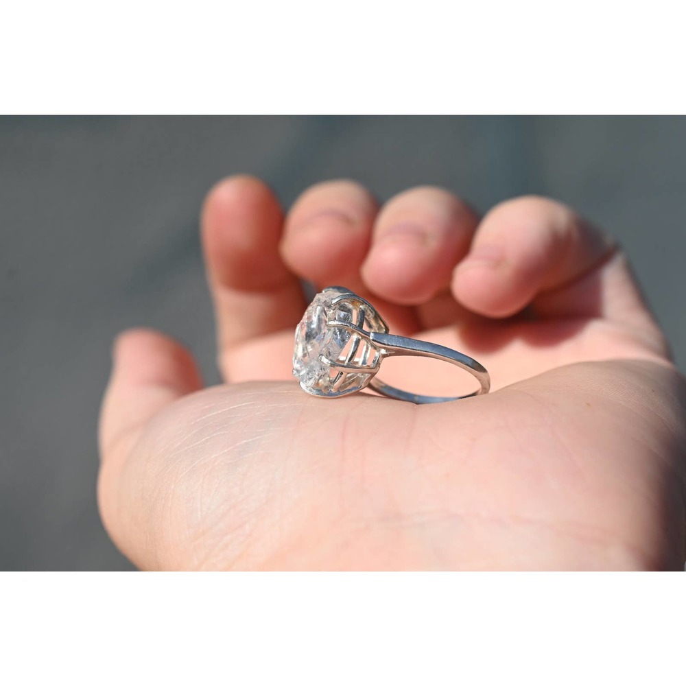 Raw Diamond Engagement Ring Rough Diamond Jewelry Natural - Picture 5 of 6